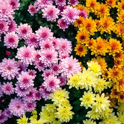 colorful chrysanthemum flower