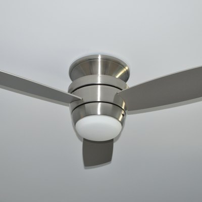 Silver metal ceiling fan