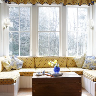 Window seat with table