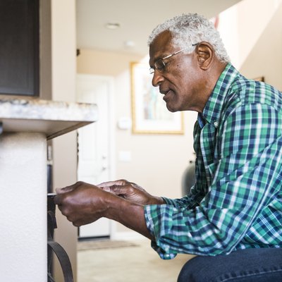 Senior Black Man Home Repairs