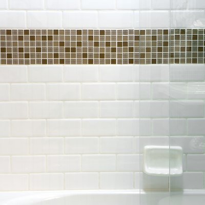 Shower tile and curtain