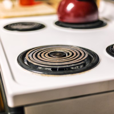 Corroded Kitchen Electric Range Cooking Stovetop Circular Burners