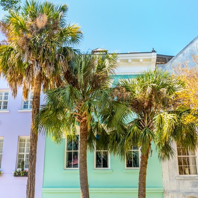 Colorful Rainow Row Charleston, South Carolina