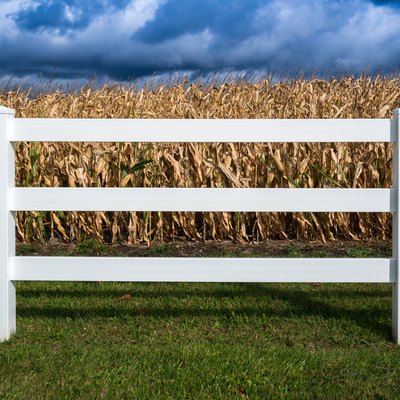 New post-and-rail fence.