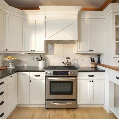 White home showcase interior kitchen