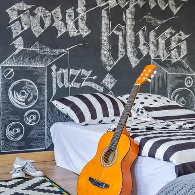 Bedroom of a music lover
