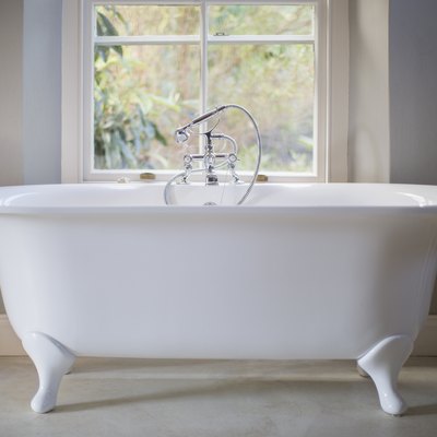 Claw foot tub in luxury bathroom