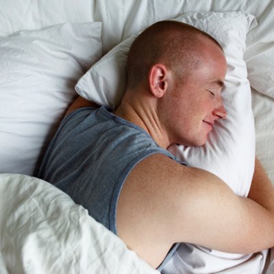 Man resting on comfortable pillow