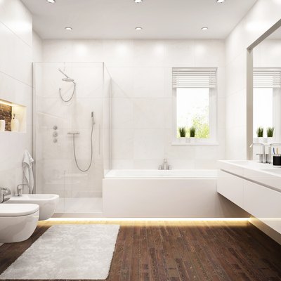Modern design bathroom white