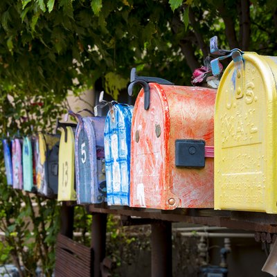 Colorful Vintage Mailboxes