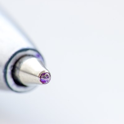 Close-Up Of Pen Over White Background