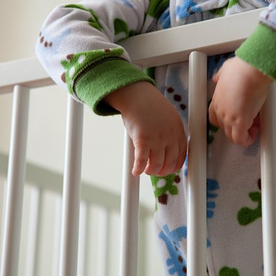 Baby boy in crib