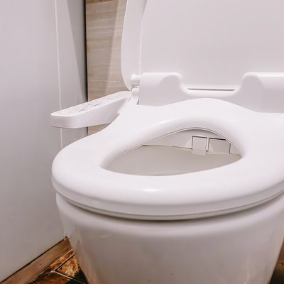 Modern high tech toilet with electronic bidet in Thailand. japan style toilet bowl, high technology sanitary ware.