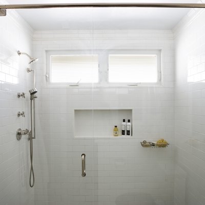 Large White Shower Stall