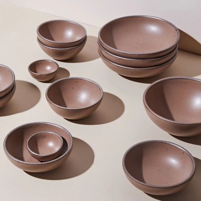 bowls in pinto glaze
