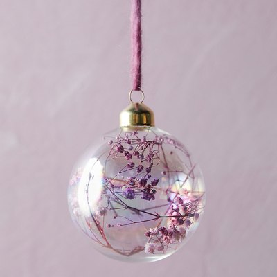 floral glass ornament