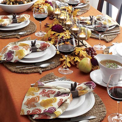 Crate & Barrel thanksgiving linens