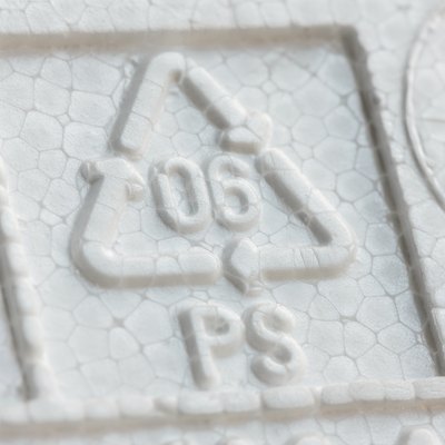 Styrofoam recycling symbol PS 06