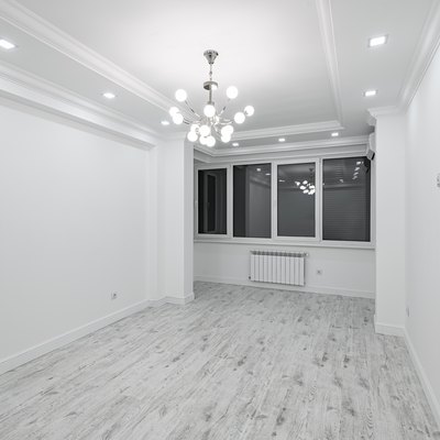 modern white empty room with window
