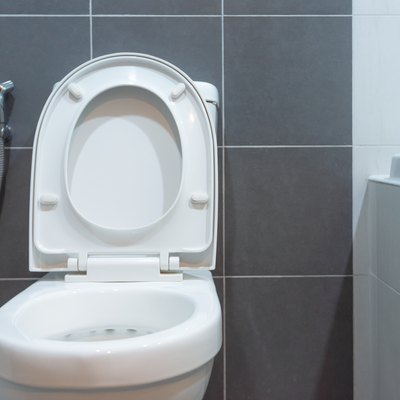 Toilet bowl in modern bathroom