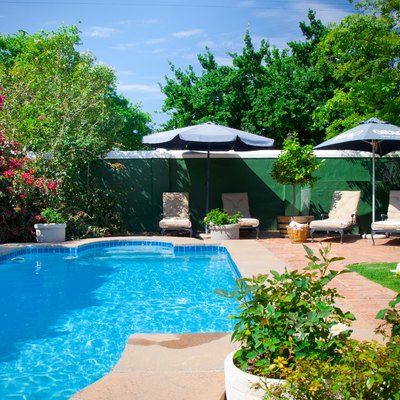 Swimming pool garden