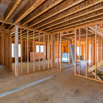 Interior view of a house under construction