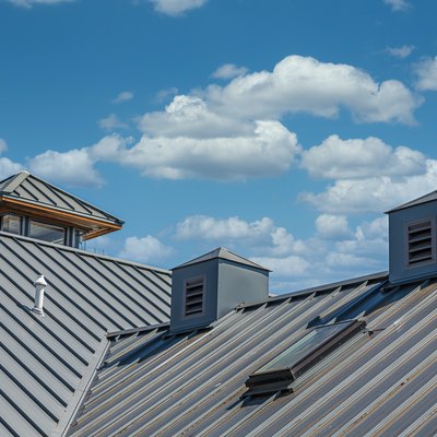 Metal Roof Under Blue Sky