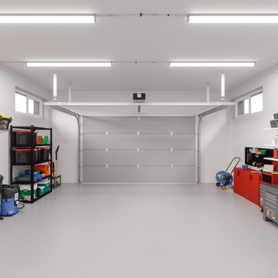 Modern garage interior.