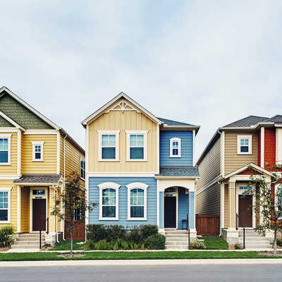 Three Small Houses in Row