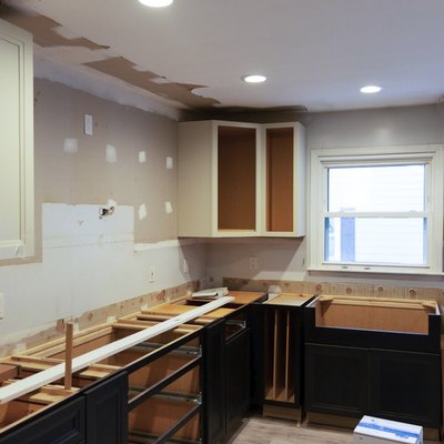 Kitchen remodel under construction.