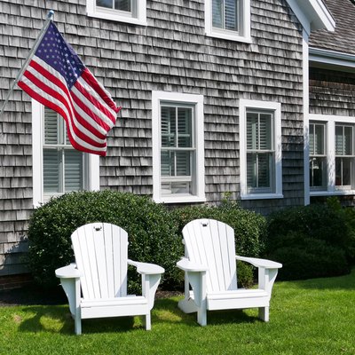 Adirondack Chairs and American Flag