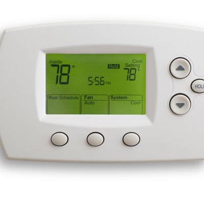 Digital thermostat on 78 degrees