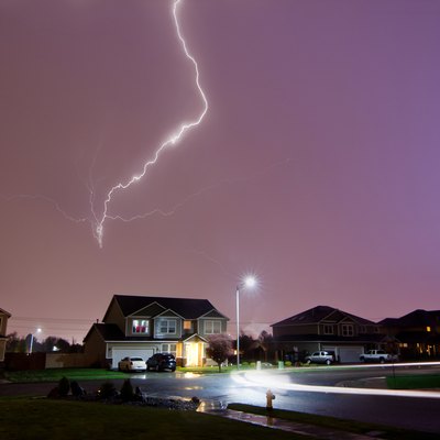 Lightning Strikes Above Home