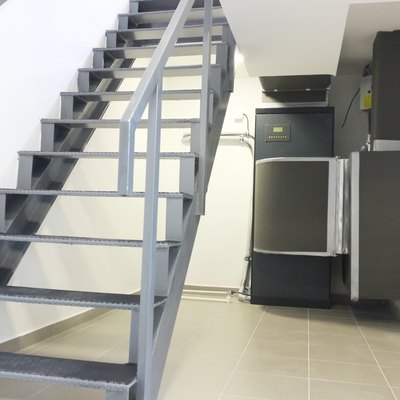 Stairs with Cooling Air Conditioning Control System Unit