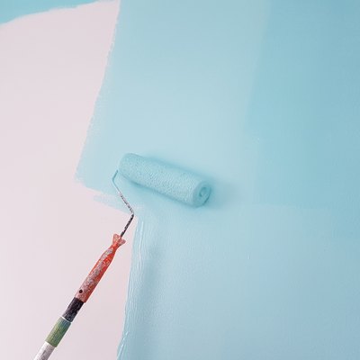 Painting Wall With Blue Color