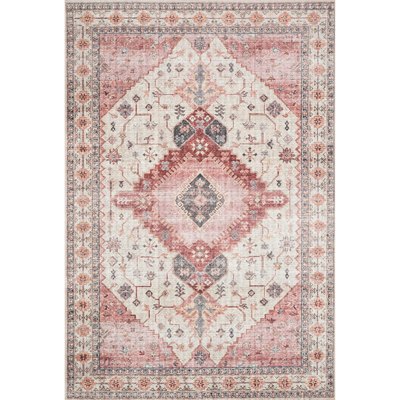 Alexander Home Leanne Traditional Distressed Area Rug