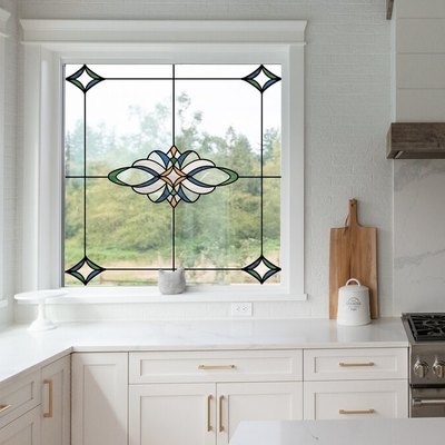 Stained Glass Window Decal in Kitchen