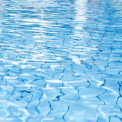 Clear swimming pool water.