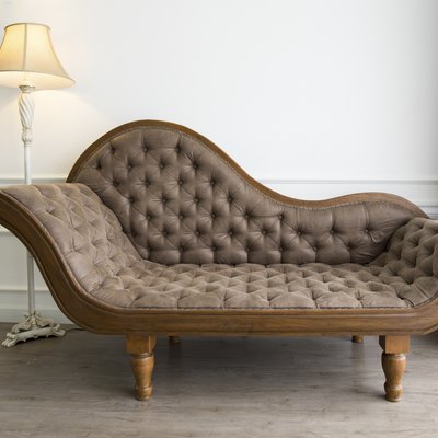 Brown sofa with luxurious look