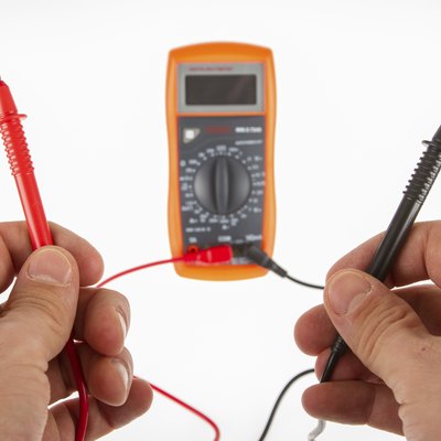 Digital multimeter isolated on a white background