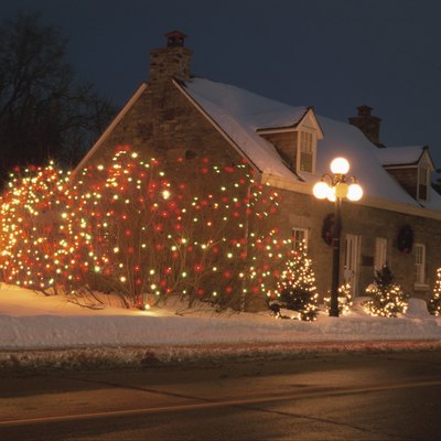 House exterior with christmas decorations