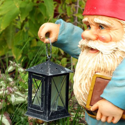 Garden Gnome Holding a Lantern