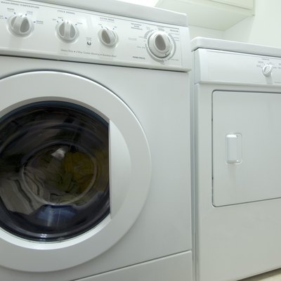 washing machine and dryer indoors