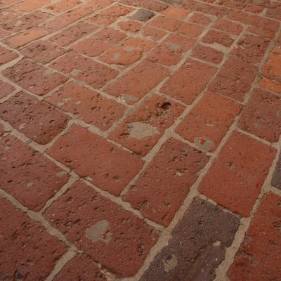 Weathered brick floor