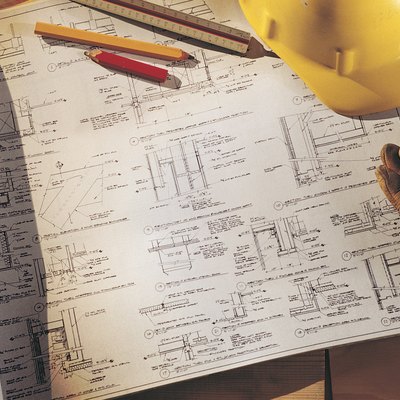 Blueprints and architect's tools