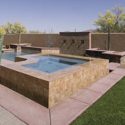 Swimming pool and hot tub