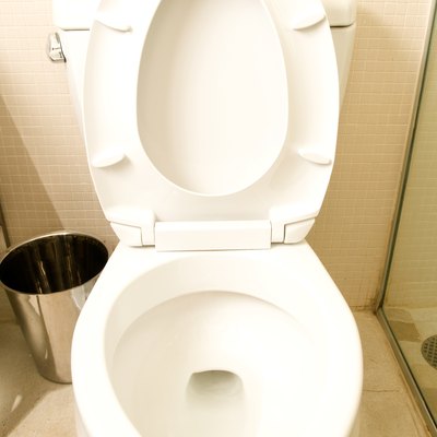 Toilet in hotel bathroom