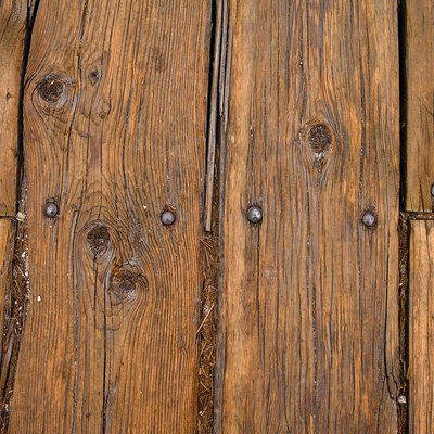 Close-up of wooden floorboards