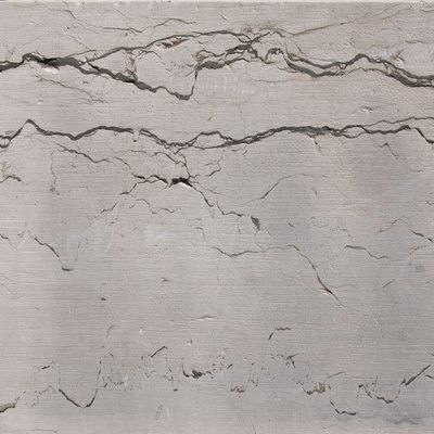 Cracked stucco surface