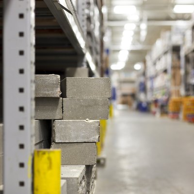 Concrete blocks in the hardware store